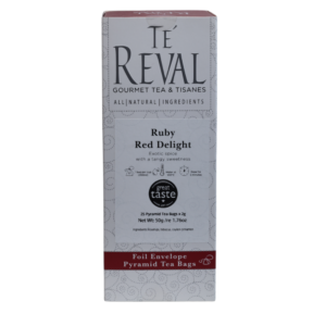 Te' Reval Ruby Red Delight 25 x 2g Pyramid Tea Bags-Envelope